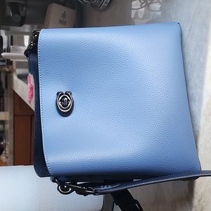 Coach Willow Bucket bag in Colorblock pewter / washed chambray